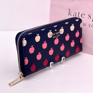 Kate Spade Perfect Orchard Apple Large Zip Continental Wallet